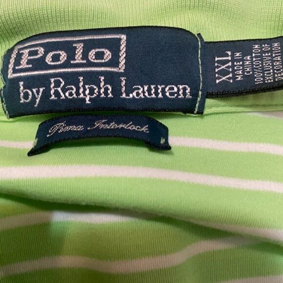 Polo by Ralph Lauren Green, White stripe, size XXL - Picture 3 of 3